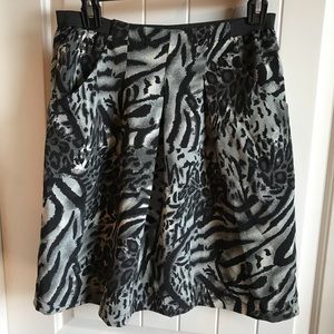 Hanna & Gracie Animal Print Skirt